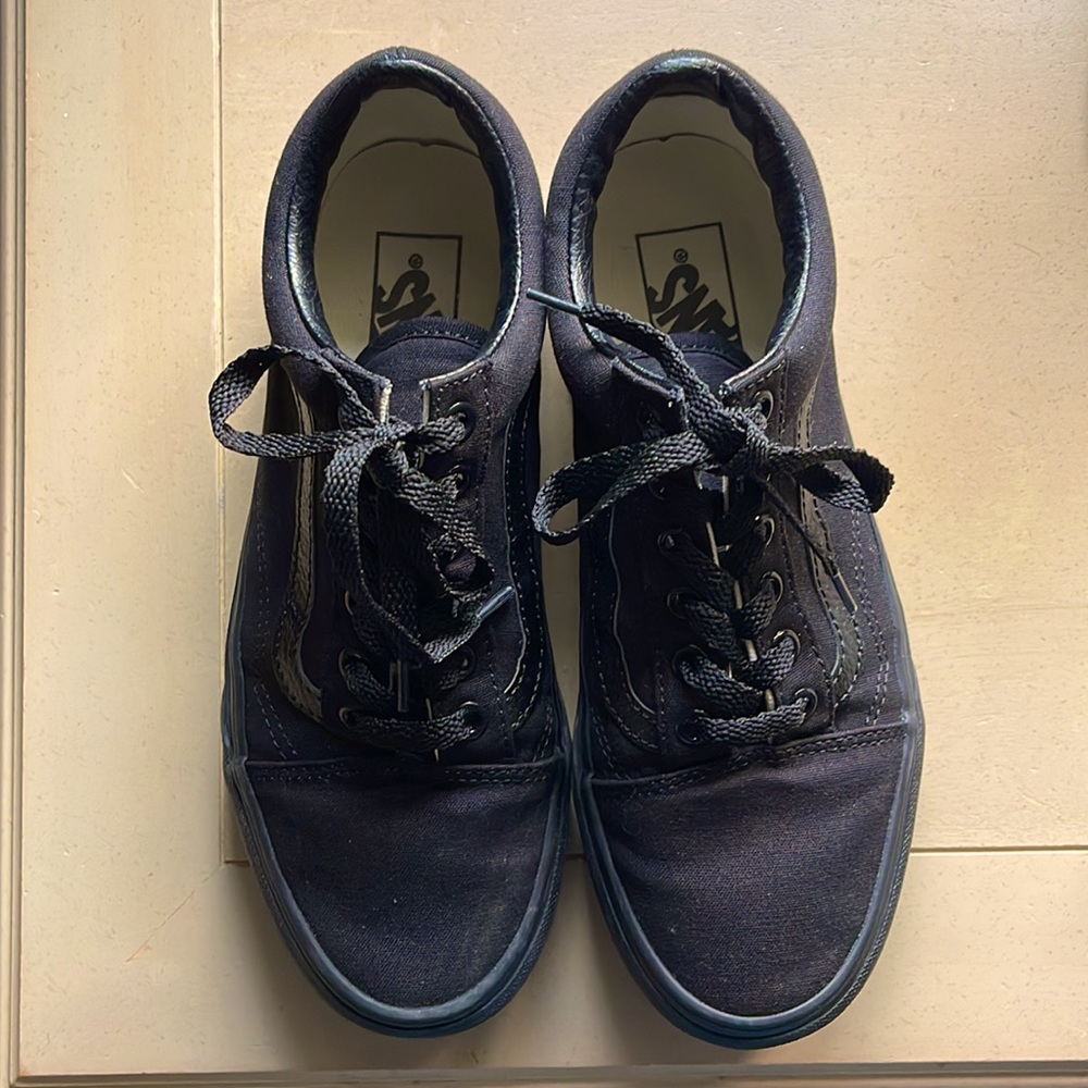 VANS OLD SKOOL Shoes Sneakers - Black - Boys Size 6M - Picture 4 of 5